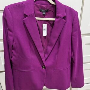 Ann Taylor Women's Vibrant Purple The Hutton Blazer